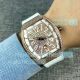 Copy Franck Muller Vanguard V45 Full Diamond Watch Rose Gold Case White Leather (5)_th.jpg
